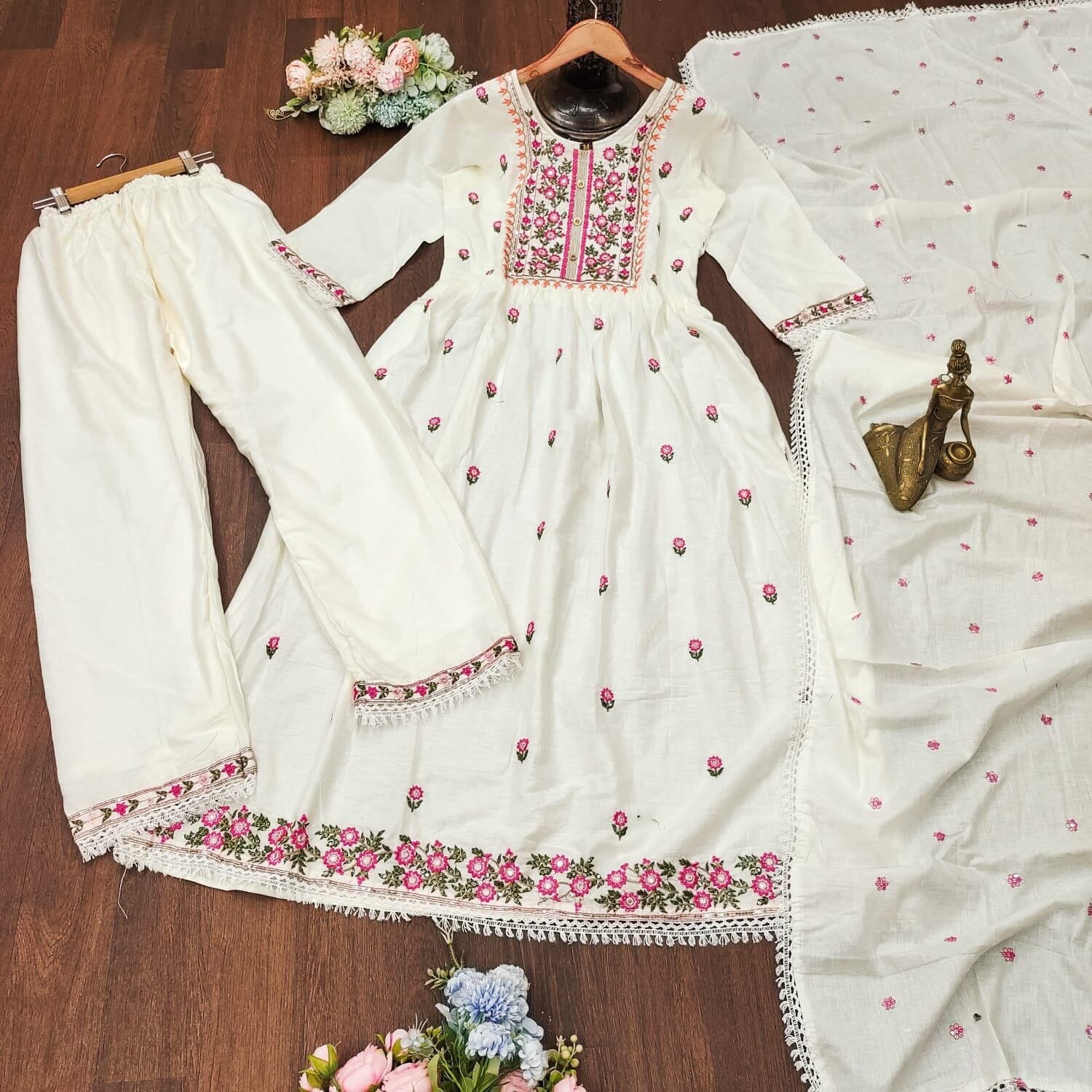 Beautiful Multi Color embroidery Designer Suit Ready Made Designer Suits Shopin Di Apparels 