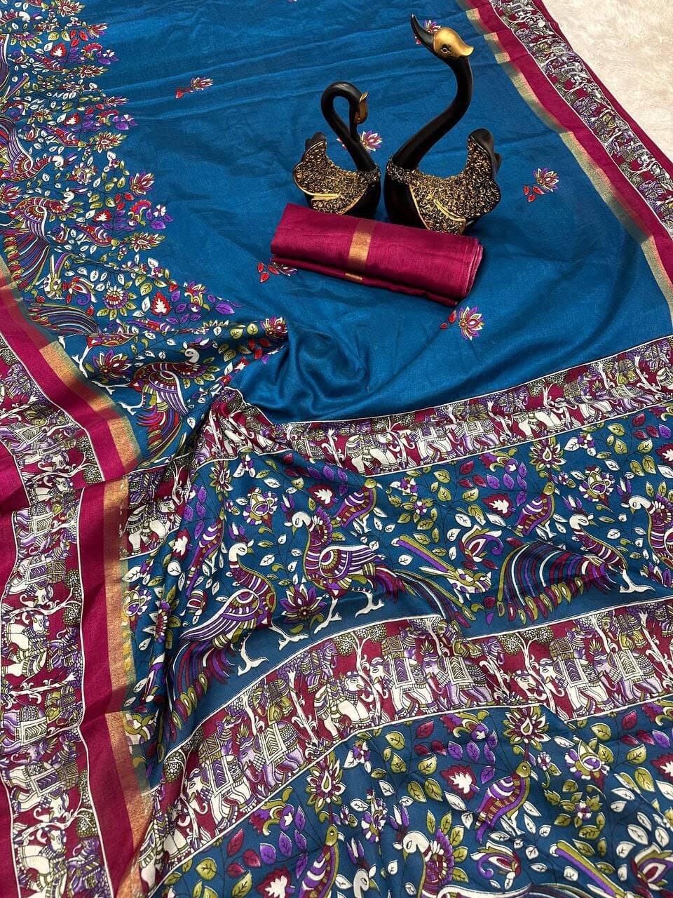 Blue Banarsi Pattu Silk Saree Silk Saree Shopin Di Apparels 