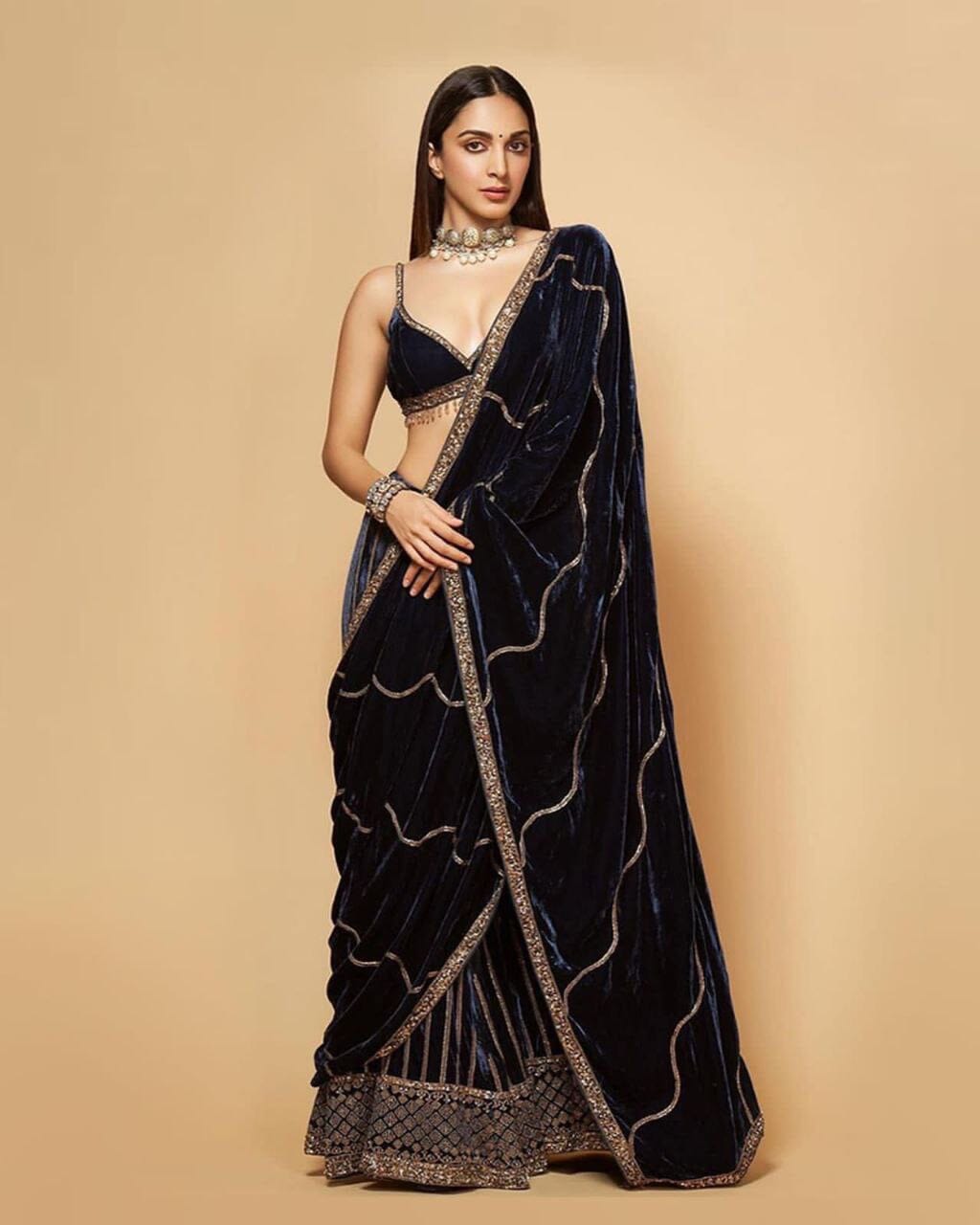 Cream silk sarees for wedding Latest Designer saree for women latest design  Zardosi Work Blouse Traditional