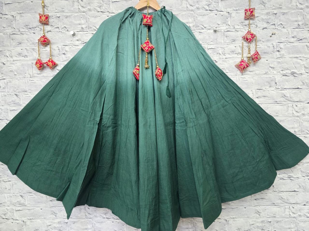 Green Ombré Mix Fabric Skirt Skirt Shopin Di Apparels 