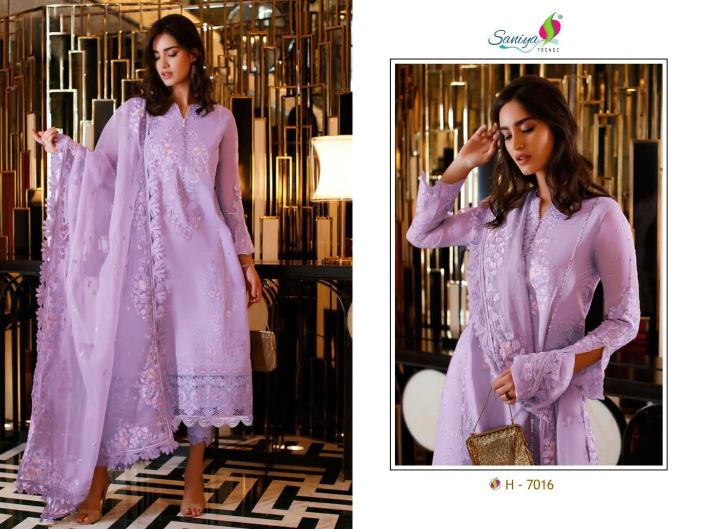 Hit Lavender Purple Mushq Cambric Cotton Pakistani Suit Designer Suits Shopin Di Apparels 