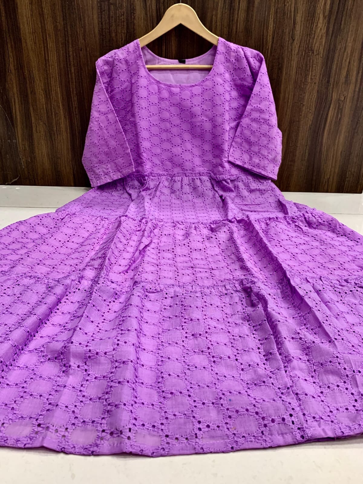 (Light) Purple Hakoba maxi Dress Kurti Kurti Shopin Di Apparels 