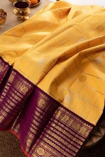 Mango Yellow Lichi Silk Banarasi Saree Silk Saree Shopin Di Apparels 