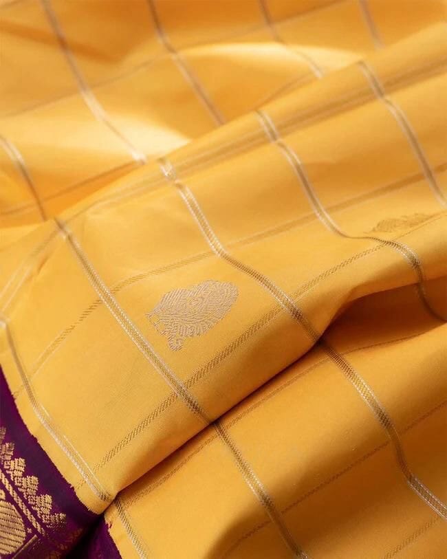 Mango Yellow Lichi Silk Banarasi Saree Silk Saree Shopin Di Apparels 