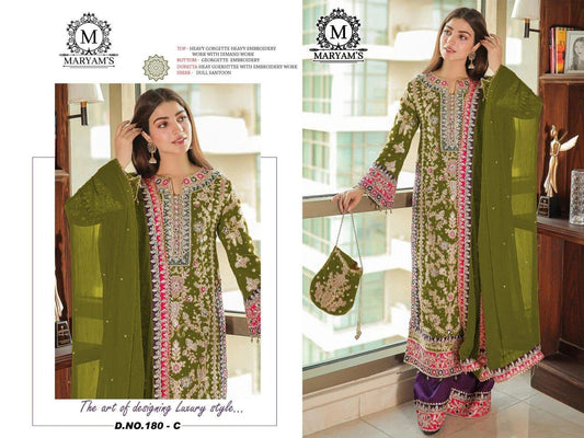 Mehendi Green Chinnon Silk Jari Sequence & Coding Embroidered Designer Pakistani Plazzo Suit Designer Suits Shopin Di Apparels 