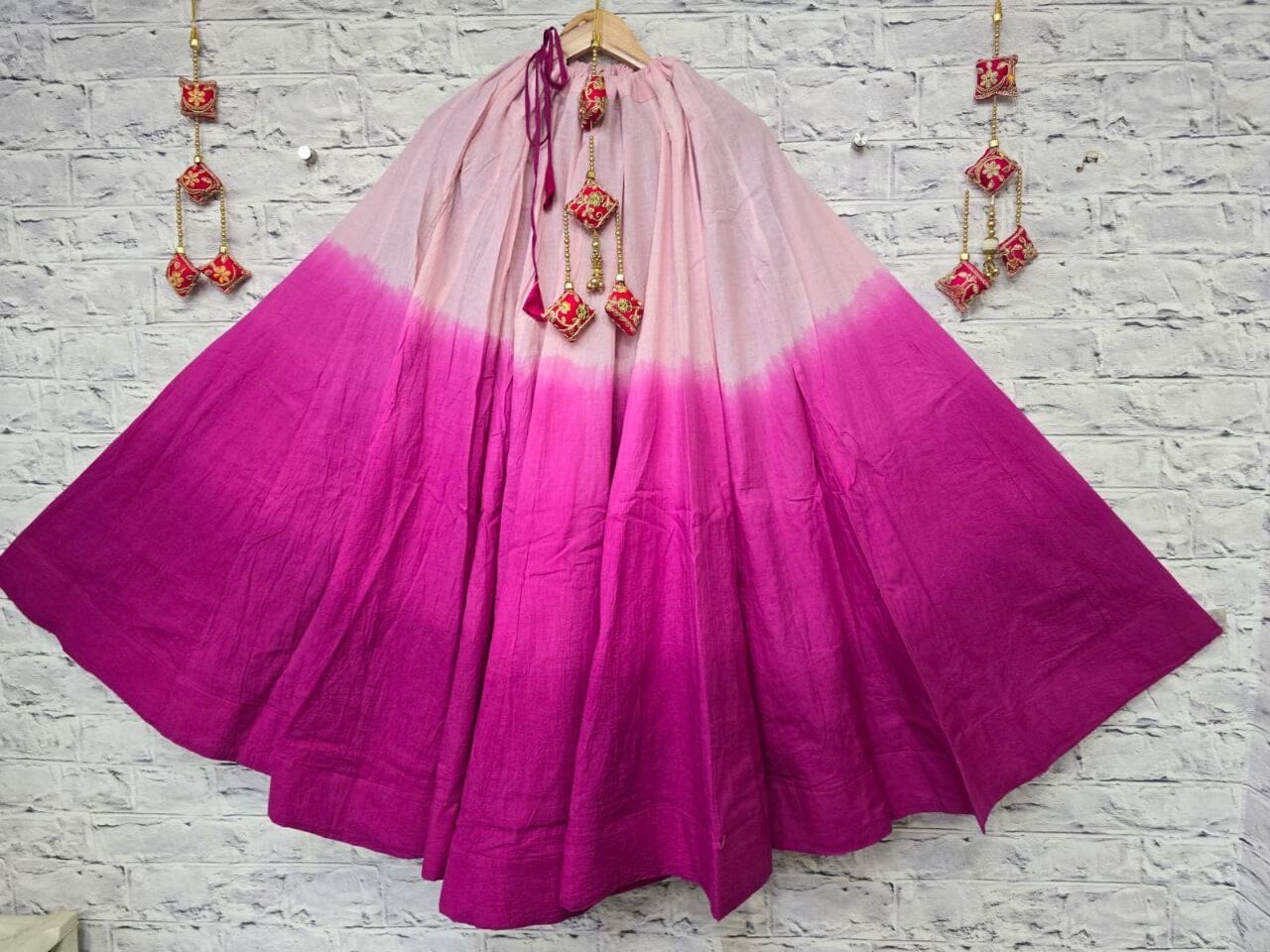 Pink Ombré Mix Fabric Skirt Skirt Shopin Di Apparels 