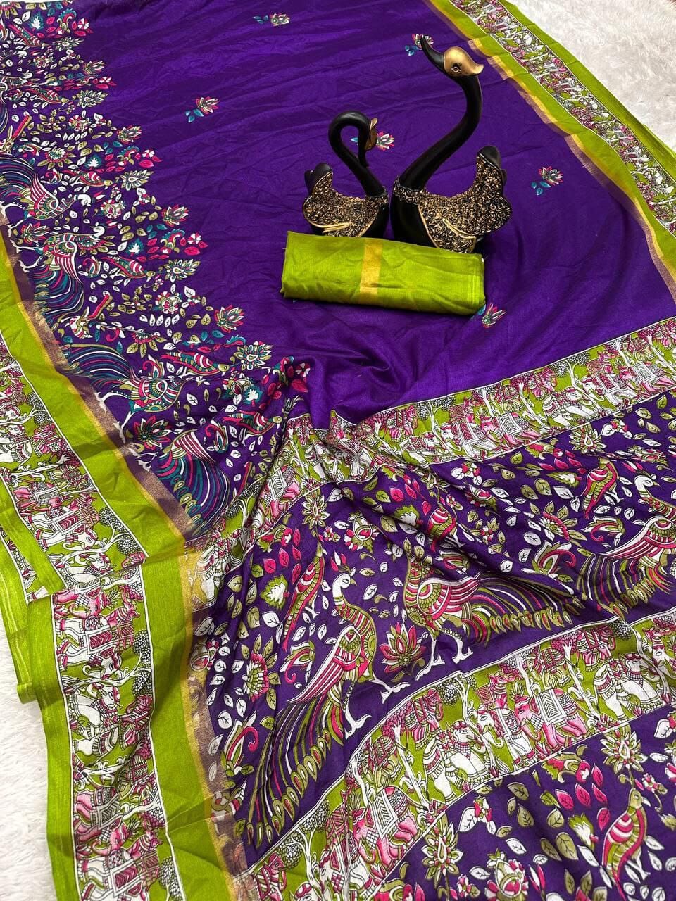 Purple Banarsi Pattu Silk Saree Silk Saree Shopin Di Apparels 