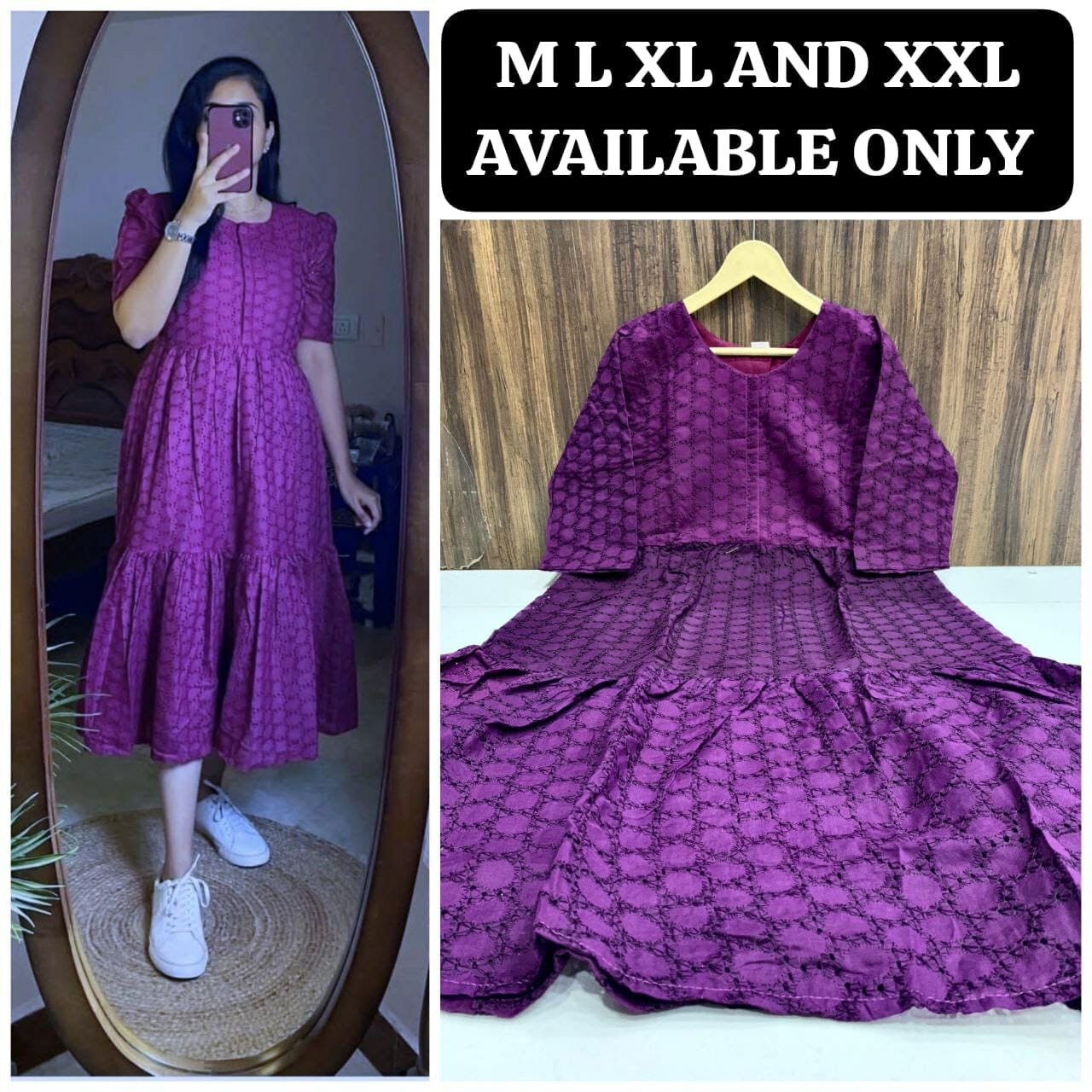 Purple Hakoba maxi Dress Kurti Kurti Shopin Di Apparels 