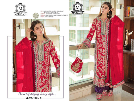 Red Chinnon Silk Jari Sequence & Coding Embroidered Designer Pakistani Plazzo Suit Designer Suits Shopin Di Apparels 