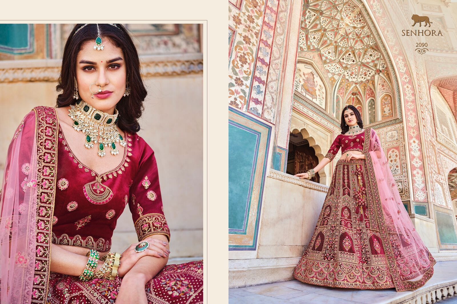 Gorgeous bridal maroon lehenga with dazzling jewellery for wedding  #wedmegood #wedding #lehenga … | Bridal lehenga red, Indian bridal lehenga,  Indian bridal outfits
