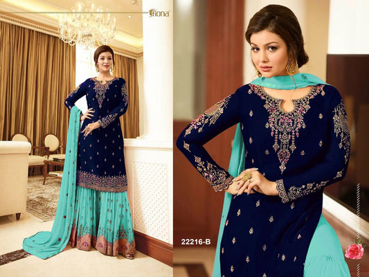 22216B Designer Georgette Sharara Suit Designer Suits Fiona 