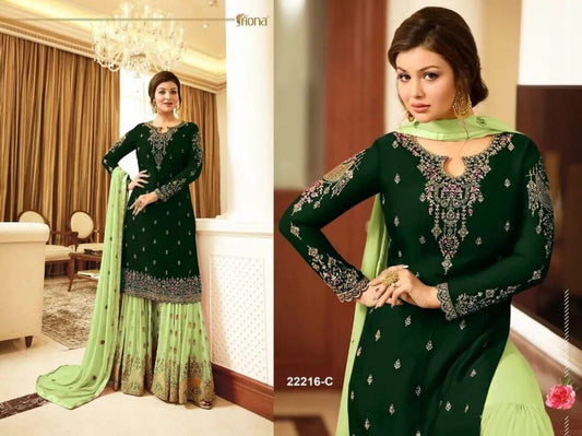 22216C Designer Georgette Sharara Suit Designer Suits Fiona 