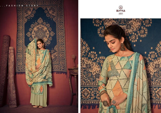 4001 Hansa Printed Straight Cut Designer Suit designer Suits Hansa 