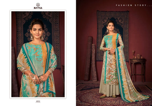 4002 Hansa Printed Straight Cut Designer Suit designer Suits Hansa 