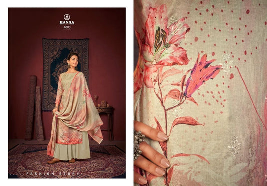 4003 Hansa Printed Straight Cut Designer Suit designer Suits Hansa 