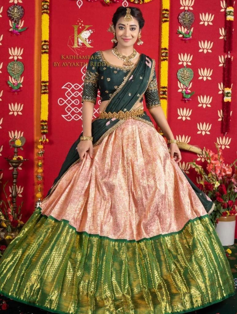 Trending Half Saree Designs For Wedding Function 2023