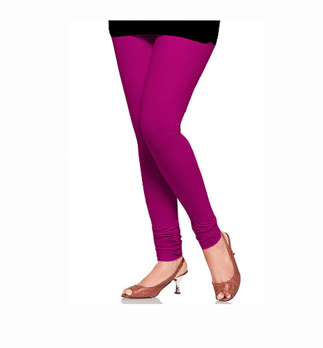 Majenta Purple Churidar Plain Lycra Leggings – Shopin Di Apparels