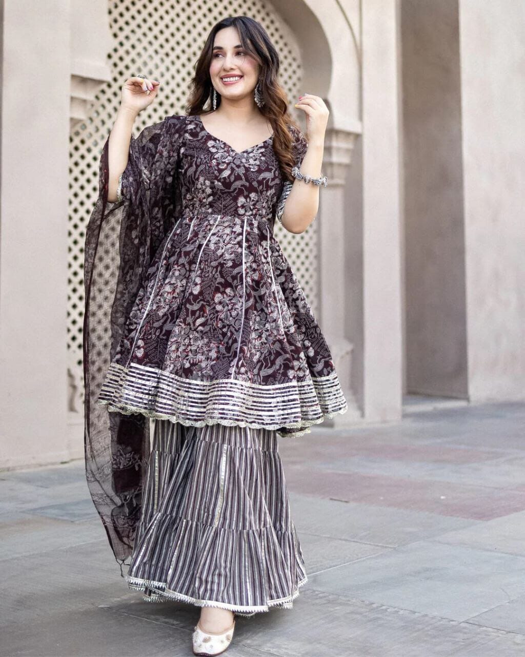 Pure Cotton Sharara Fancy Designer Suit Designer Suits shopindi.sg 